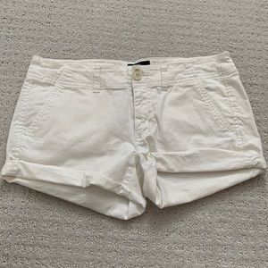 AE white shortie shorts